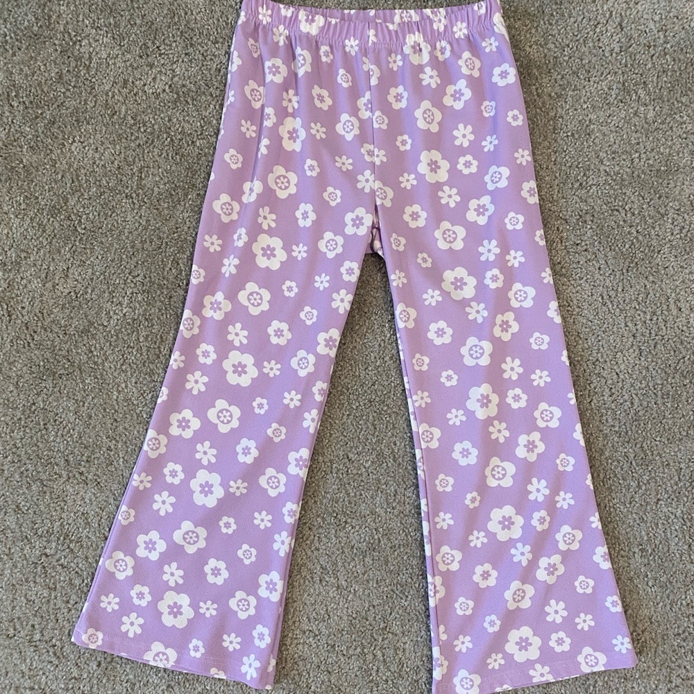 Flower flare pants